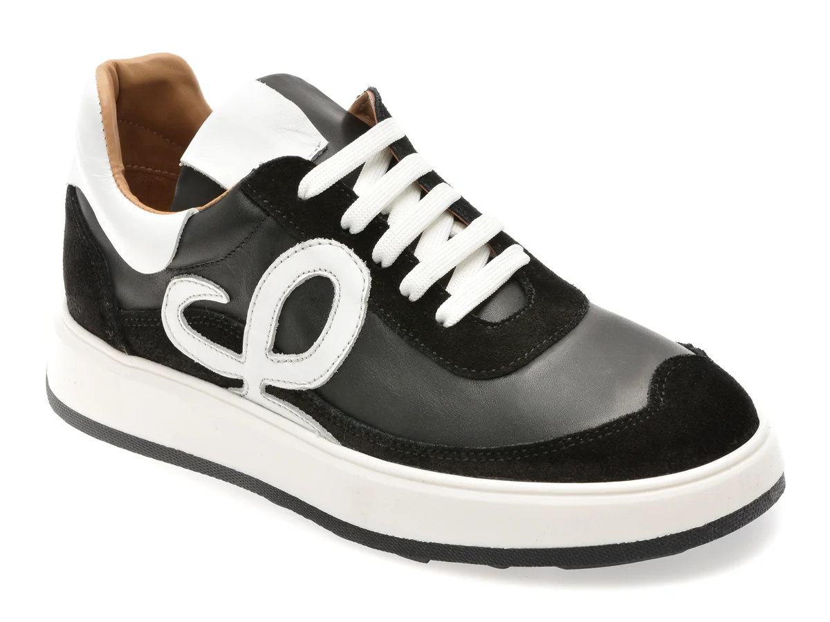 Pantofi Sport Flavia Passini Alb-Negru, N21, Din Piele Naturala