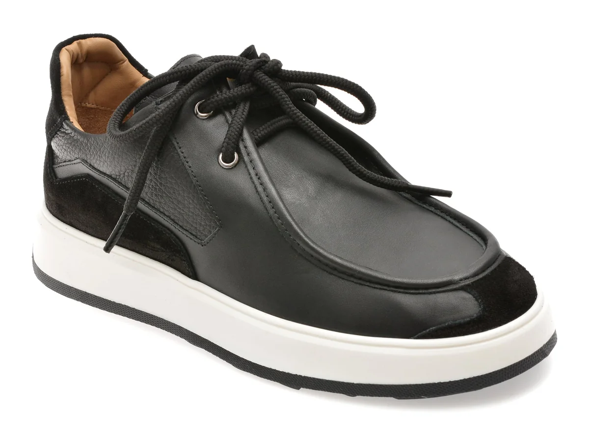 Pantofi Flavia Passini Negri, N18, Din Piele Naturala