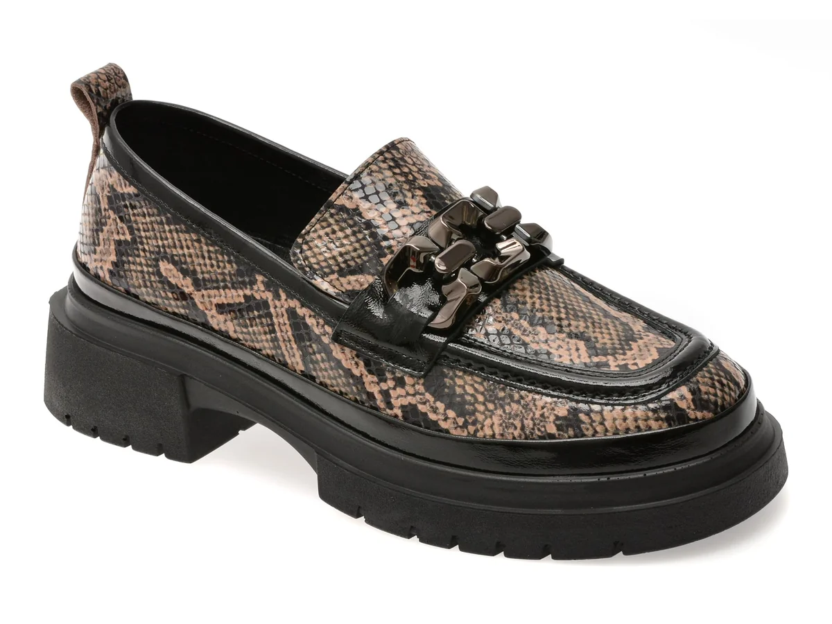 Mocasini Gryxx Bej, 386457, Din Piele Naturala Lacuita