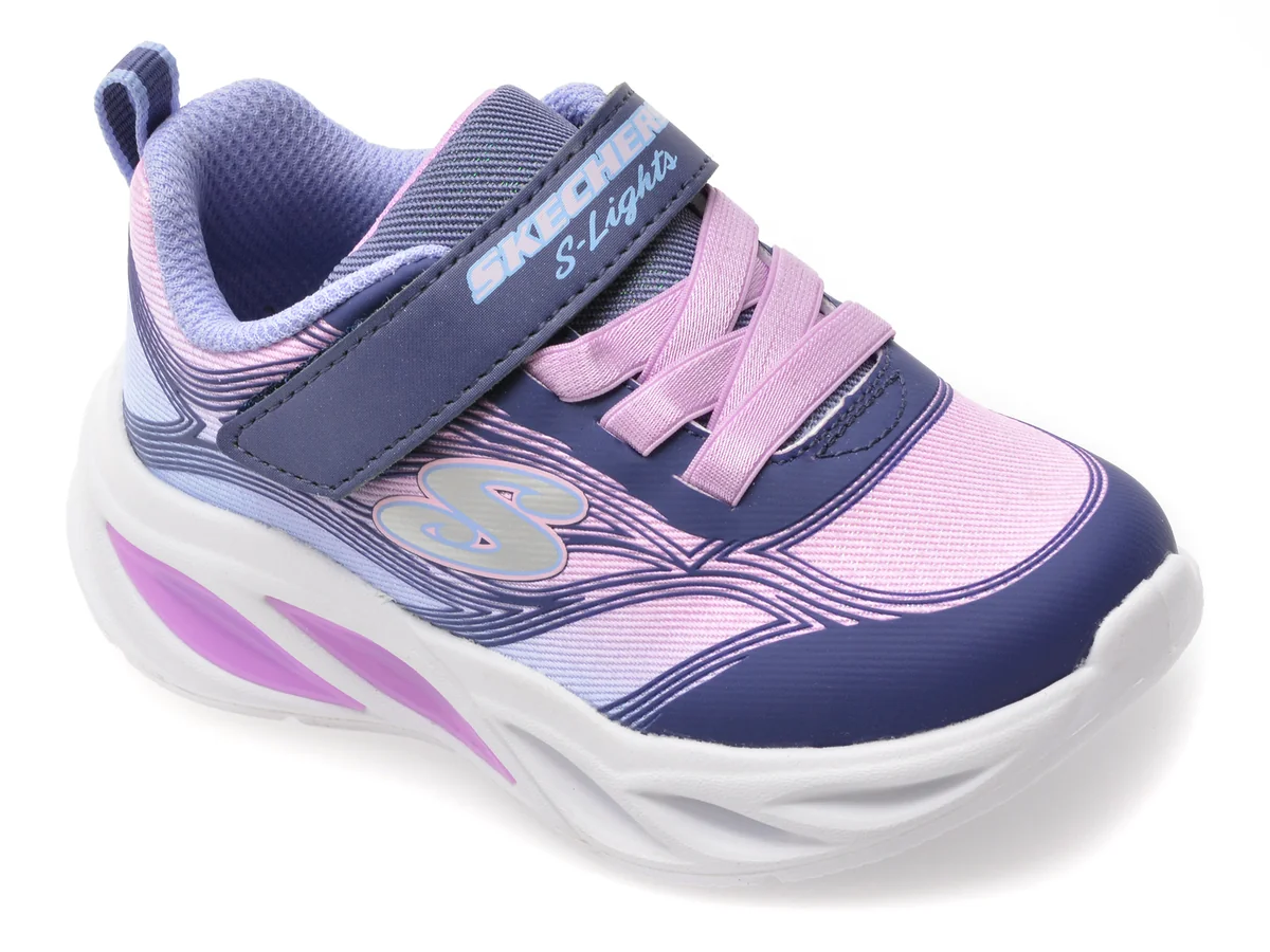 Pantofi Sport Skechers Bleumarin, Cosmic Glow, Din Material Textil