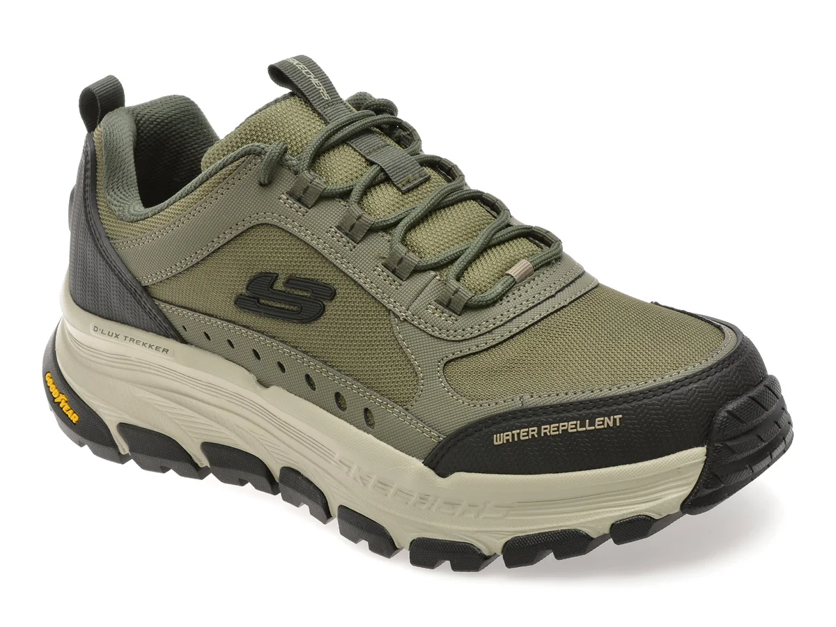 Pantofi Sport Skechers Kaki, D Lux Trekker, Din Material Textil