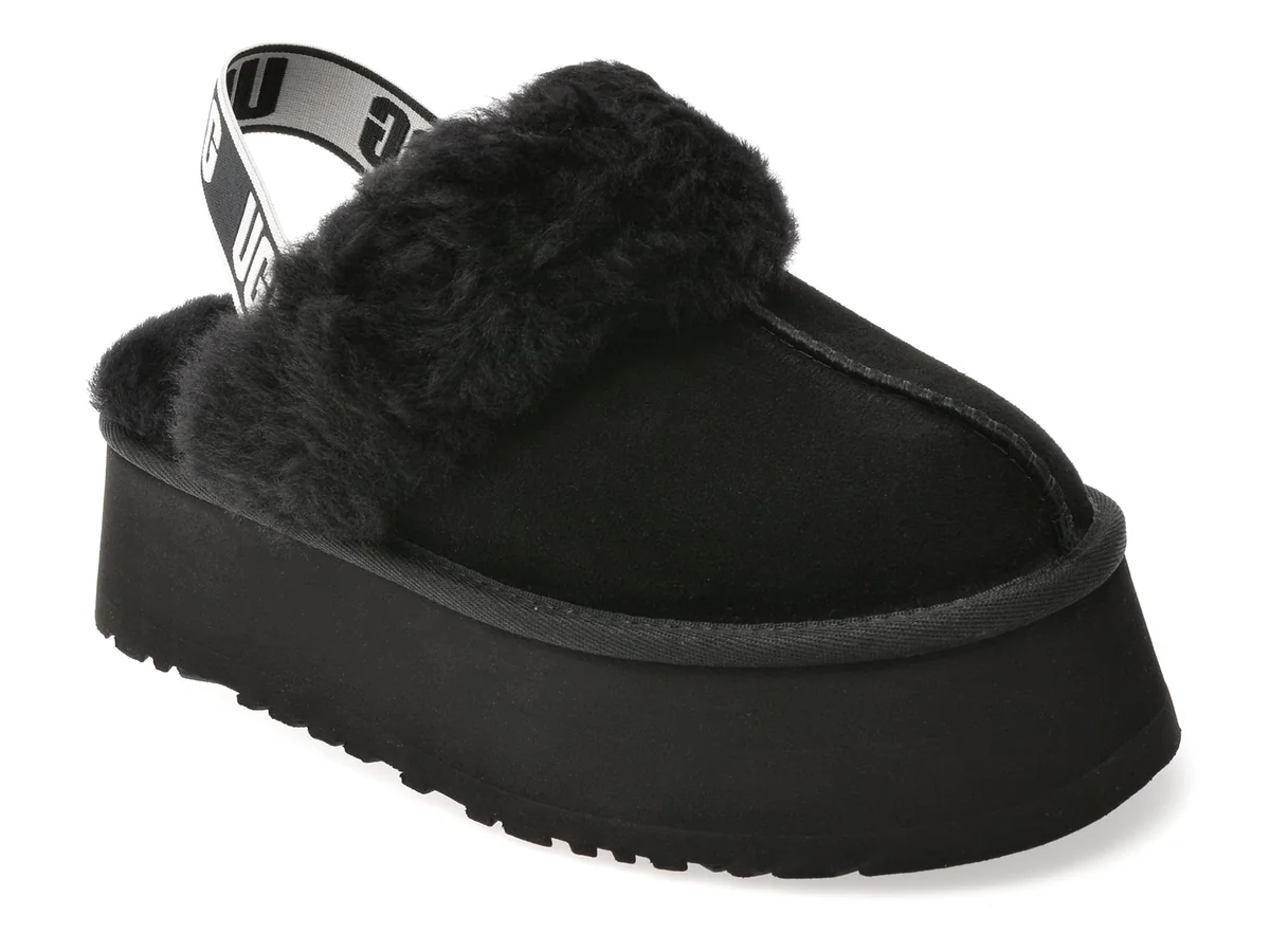 Papuci Ugg Negri, Funkette, Din Piele Intoarsa