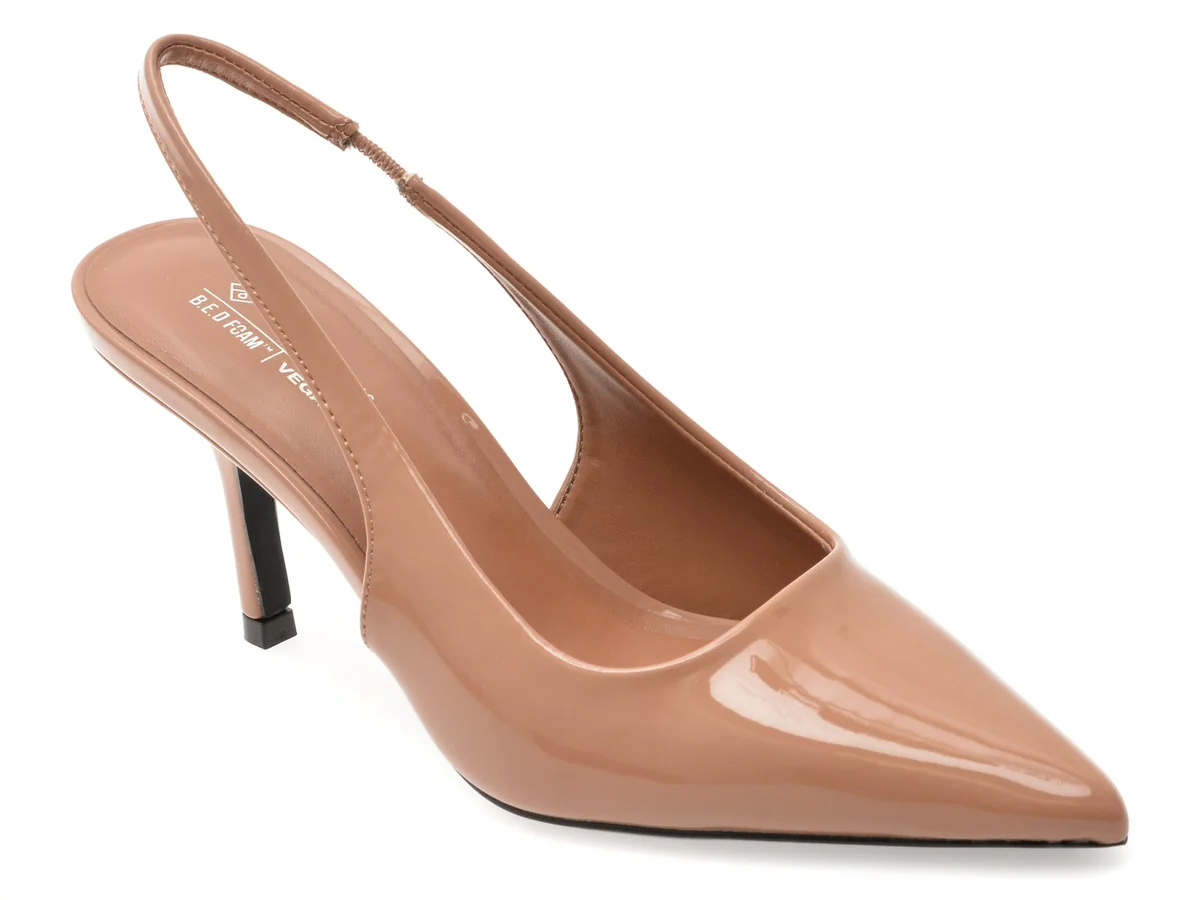 Pantofi Eleganți Call It Spring Maro, SOLLENNE 260, Din Piele Ecologică Lăcuită