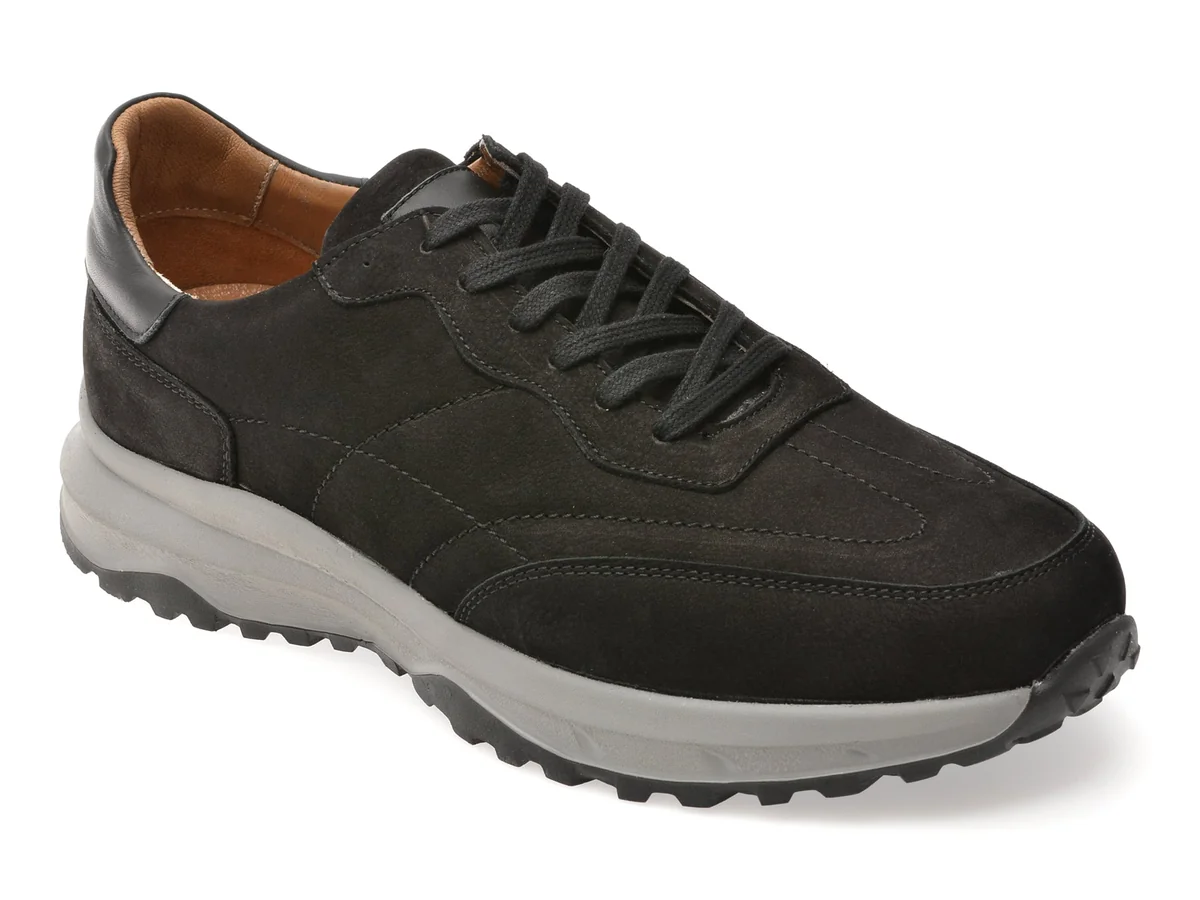 Pantofi Sport Gryxx Negri, BS1010, Din Năbuc