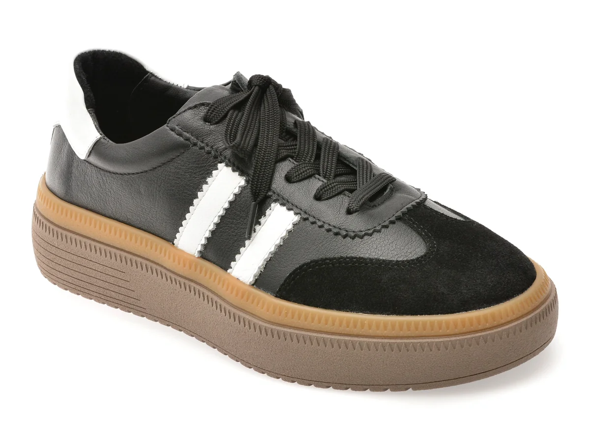Pantofi Sport Gryxx Negri, BL5754, Din Piele Naturala