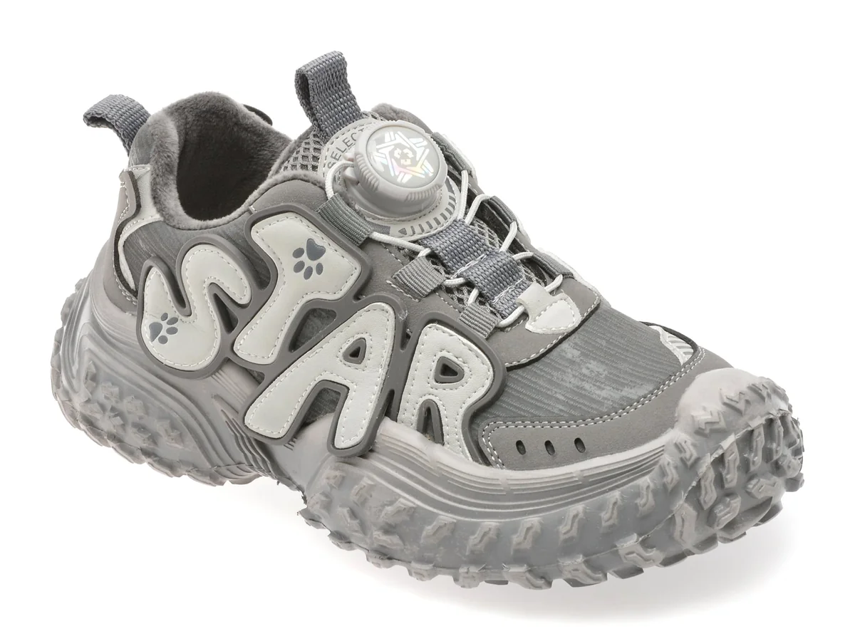 Ghete Selection Kids Gri, 532201, Din Piele Ecologică