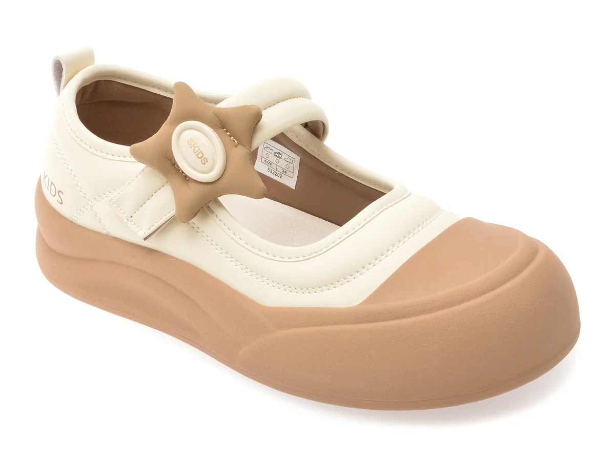 Pantofi Selection Kids Bej, 532202, Din Piele Ecologică