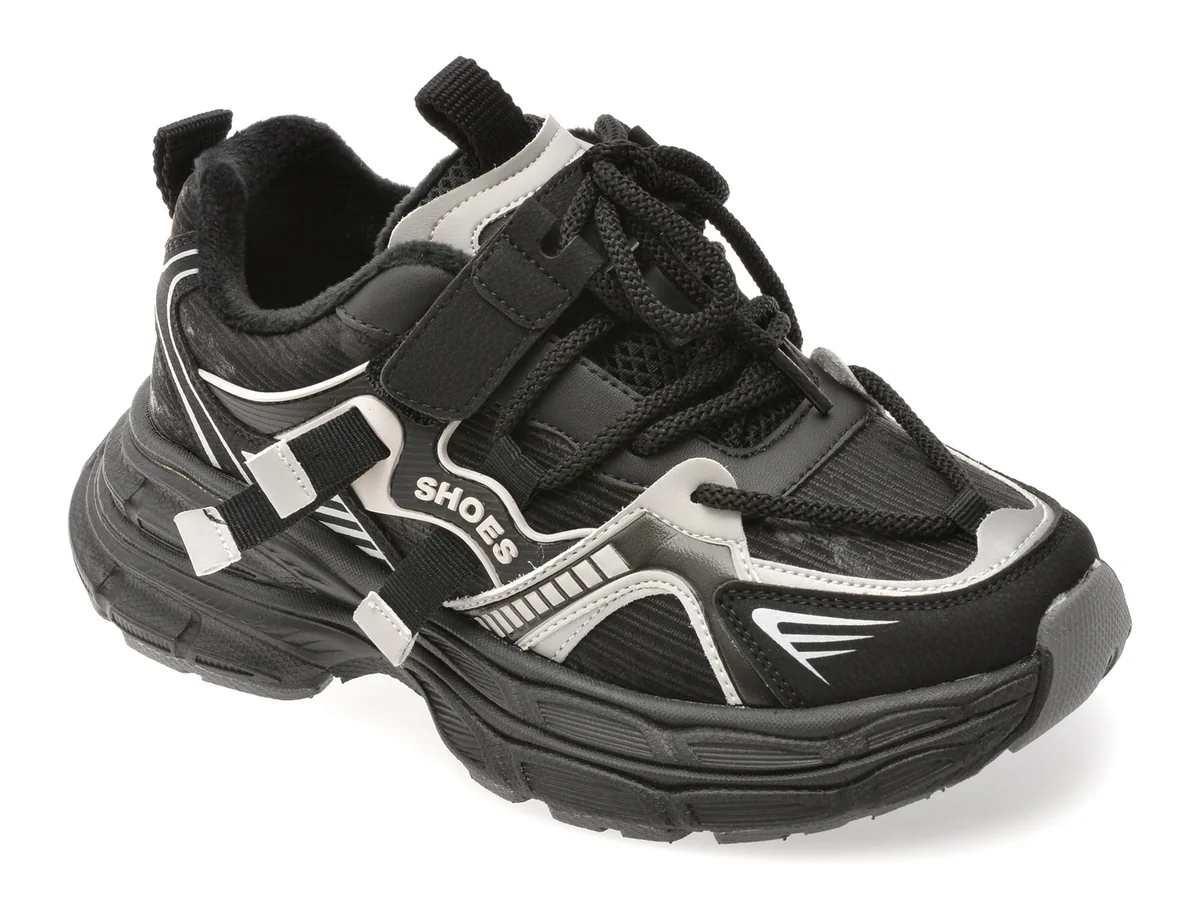 Pantofi Sport Selection Kids Negri, 532208, Din Piele Ecologică