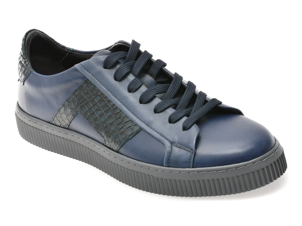 Pantofi Sport Bite The Bullet Bleumarin, 3122, Din Piele Naturala