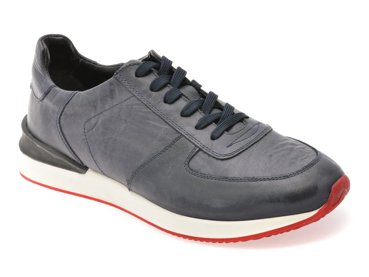Pantofi Sport Bite The Bullet Bleumarin, 2606L, Din Piele Naturala