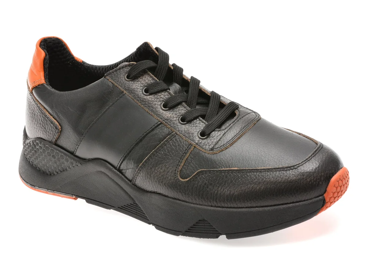 Pantofi Sport Bite The Bullet Negri, 635L, Din Piele Naturala