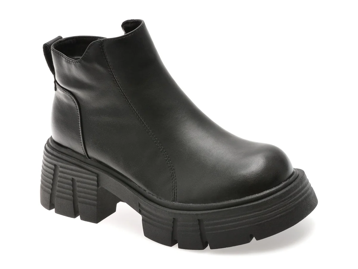 Ghete Flavia Passini Negre, 99016, Din Piele Naturala