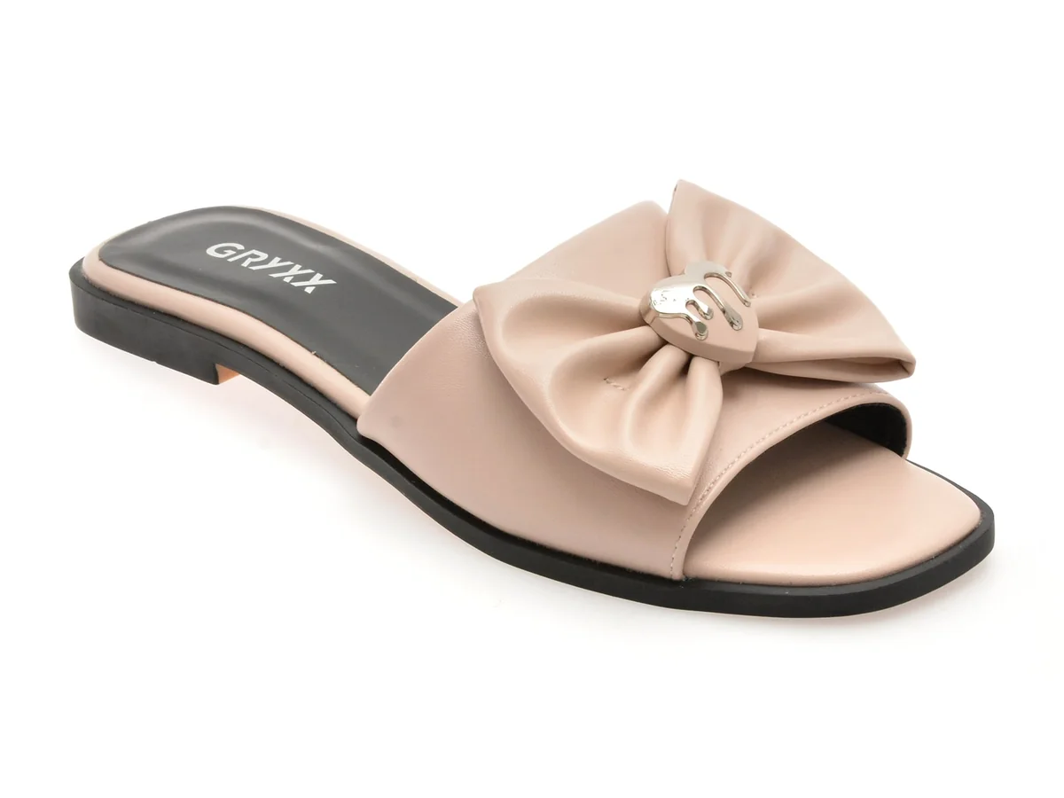 Papuci Gryxx Bej, 82909, Din Piele Ecologica