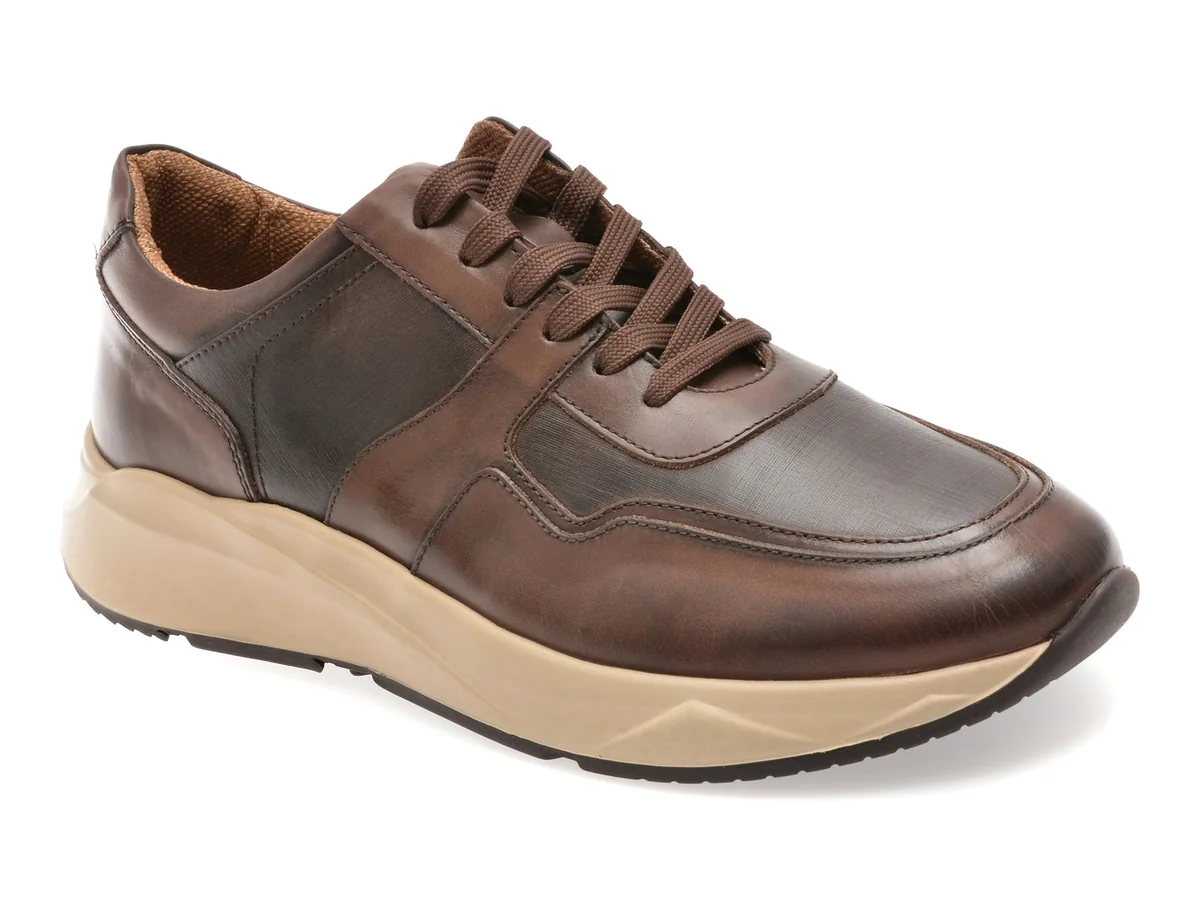 Pantofi Sport Bite The Bullet Maro, 8129, Din Piele Naturala