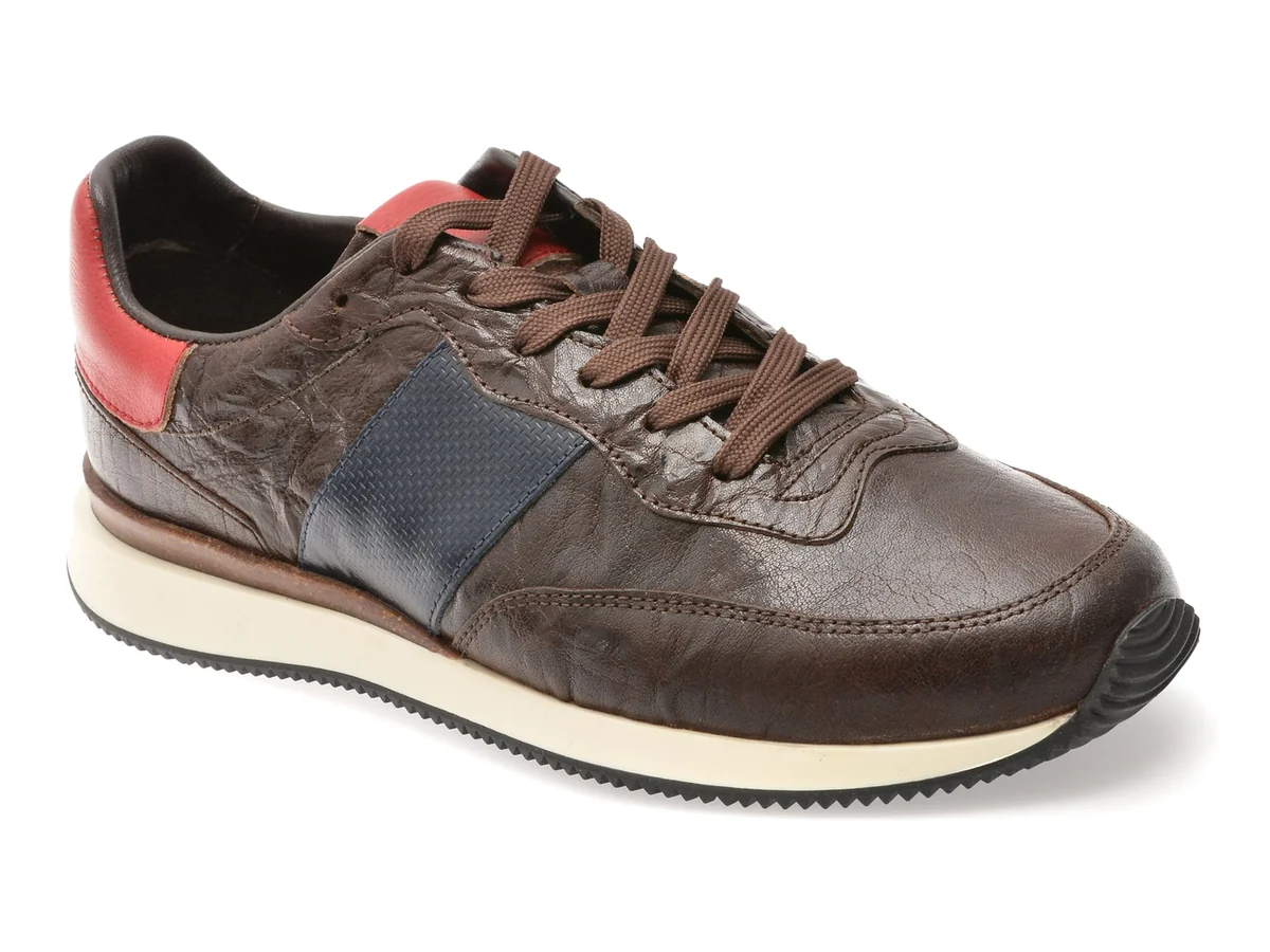 Pantofi Sport Bite The Bullet Maro, 2111L, Din Piele Naturala