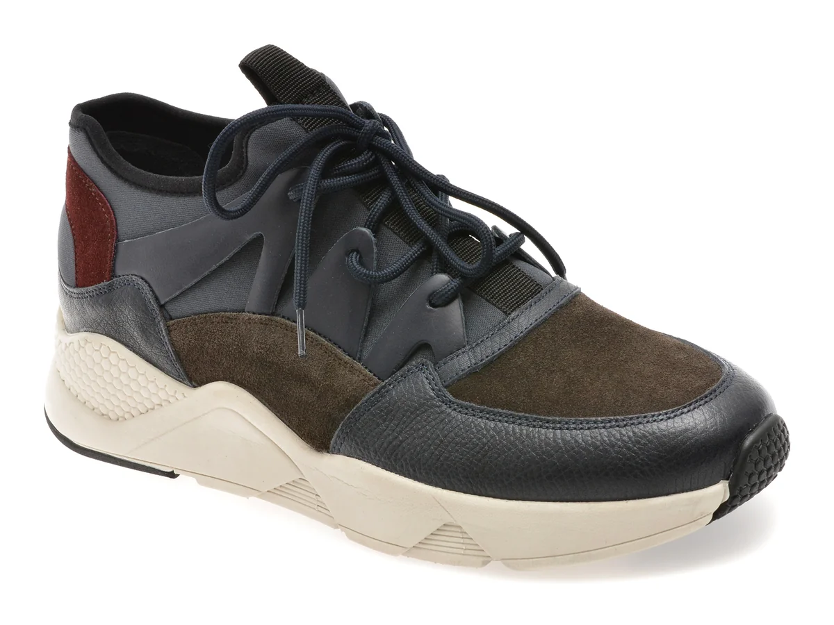 Pantofi Sport Bite The Bullet Bleumarin, 9102, Din Piele Naturala