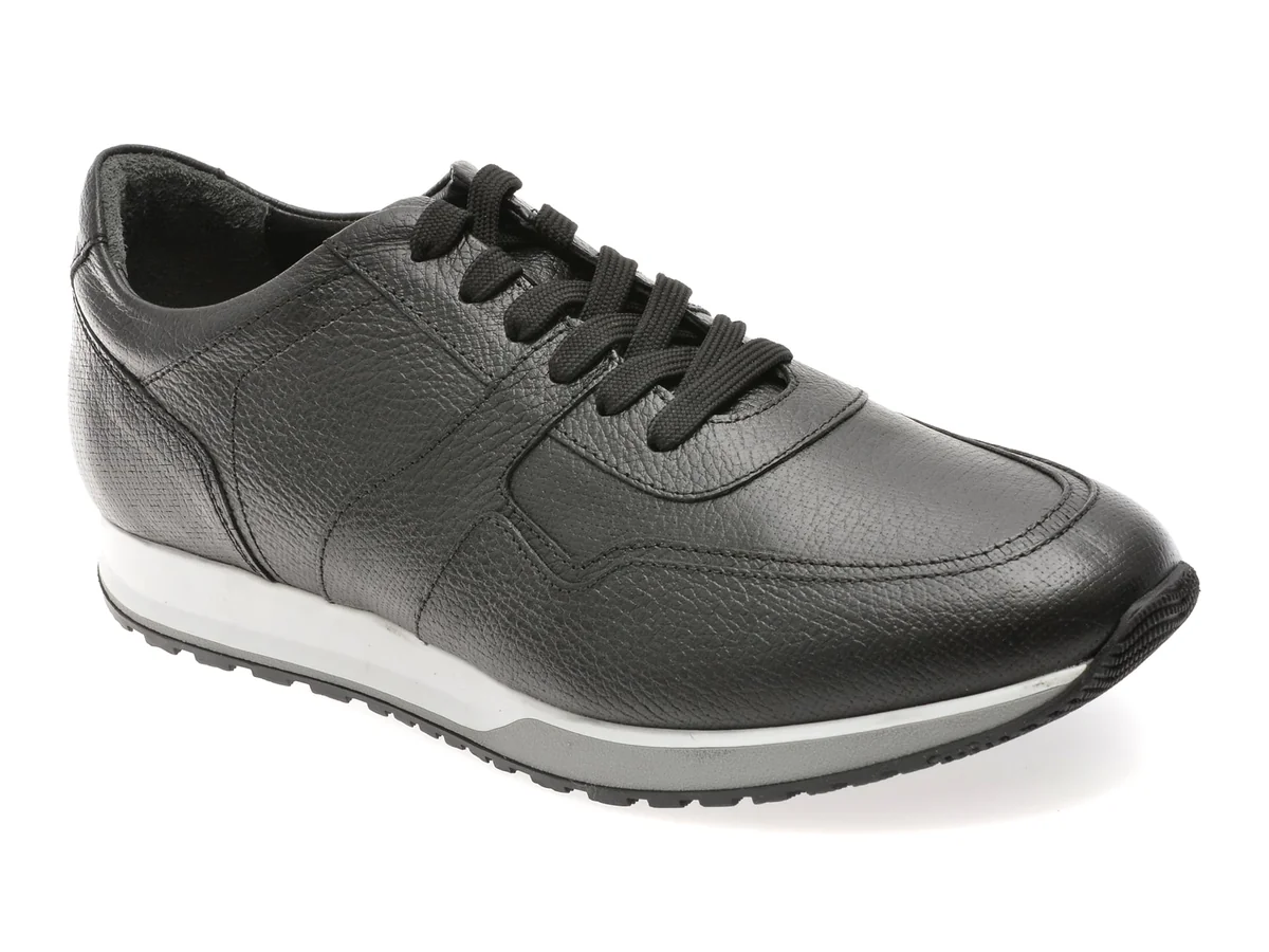 Pantofi Sport Bite The Bullet Negri, 8129L, Din Piele Naturala