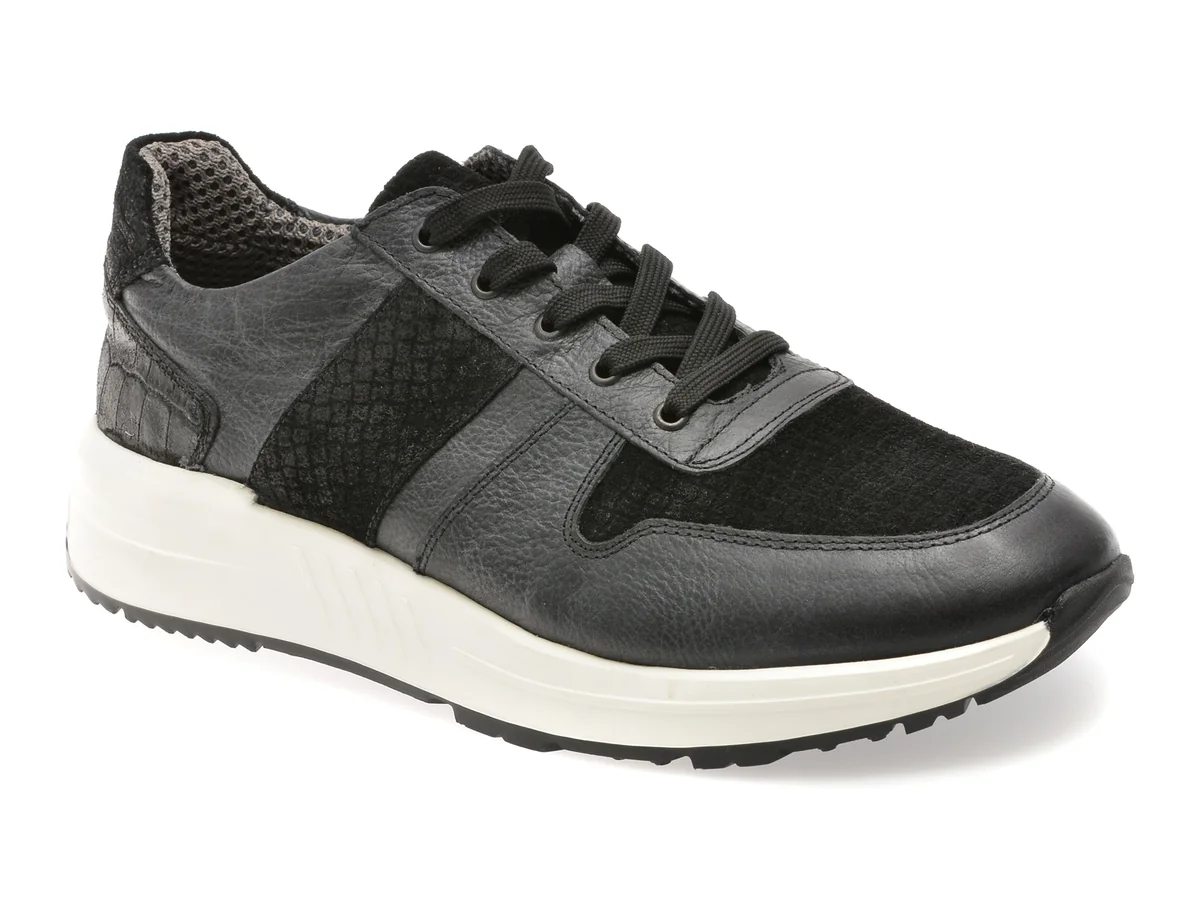 Pantofi Sport Bite The Bullet Negri 635 Din Piele Naturala