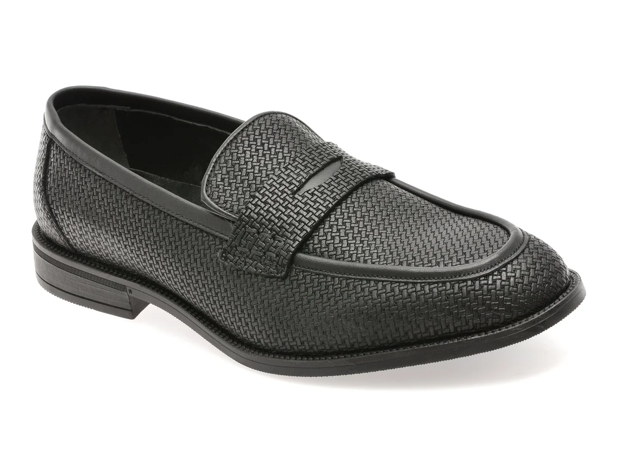 Mocasini Bite The Bullet Negri, 2822, Din Piele Naturala