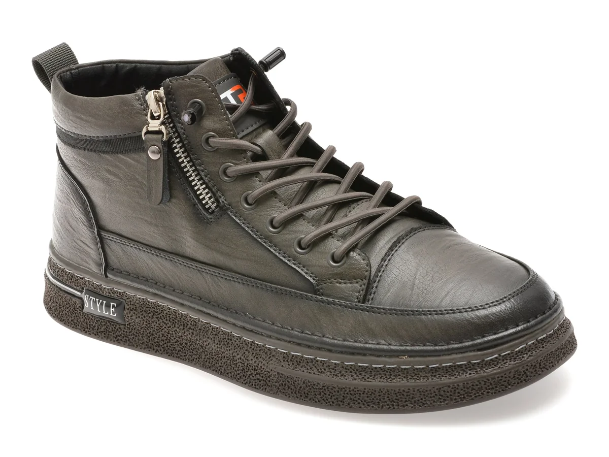 Ghete Bite The Bullet Gri, 82820, Din Piele Naturală