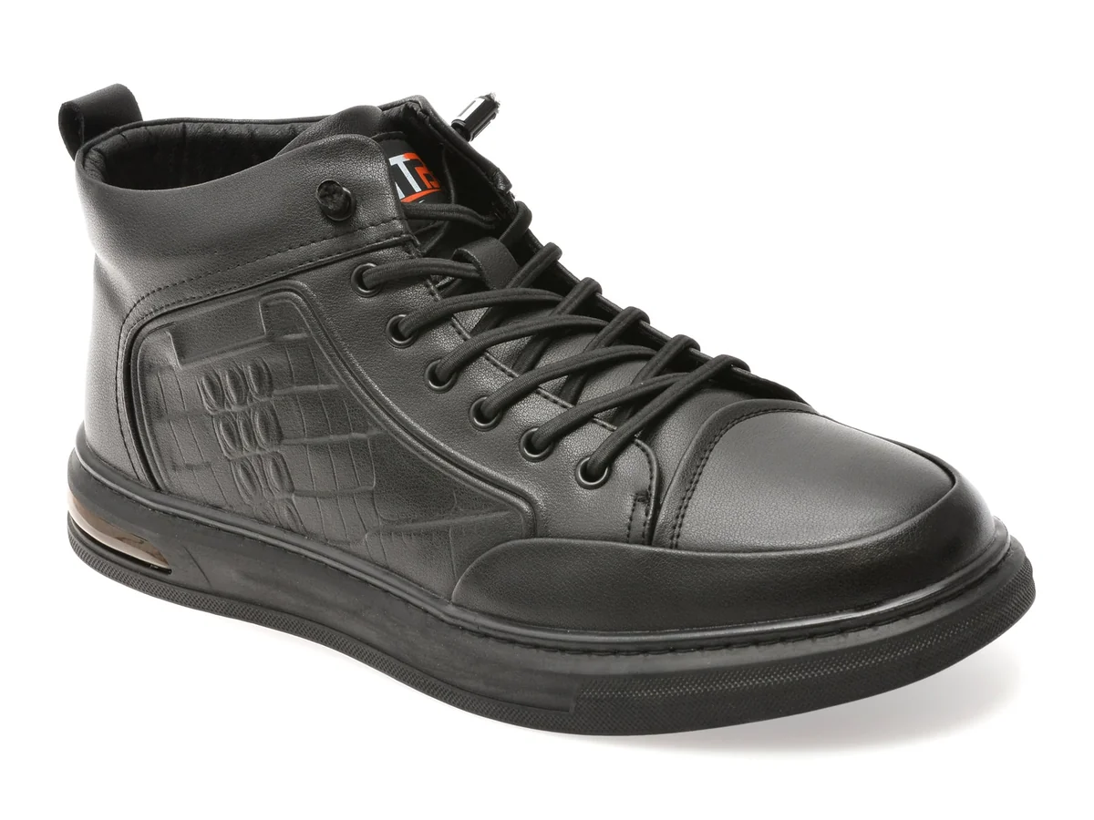 Ghete Bite The Bullet Negre, 66007, Din Piele Naturala