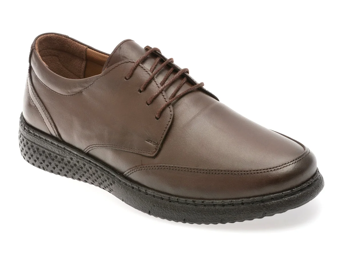 Pantofi Bite The Bullet Maro, Rz002, Din Piele Naturala