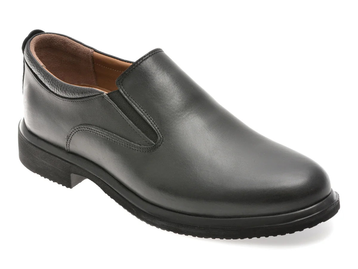 Pantofi Bite The Bullet Negri, RZ005, Din Piele Naturala