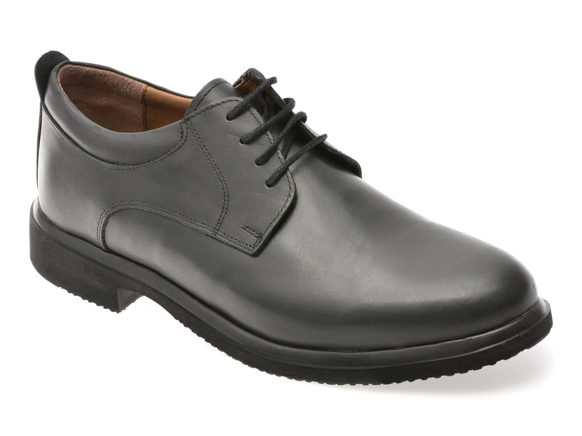 Pantofi Eleganti Bite The Bullet Negri, RZ004, Din Piele Naturala