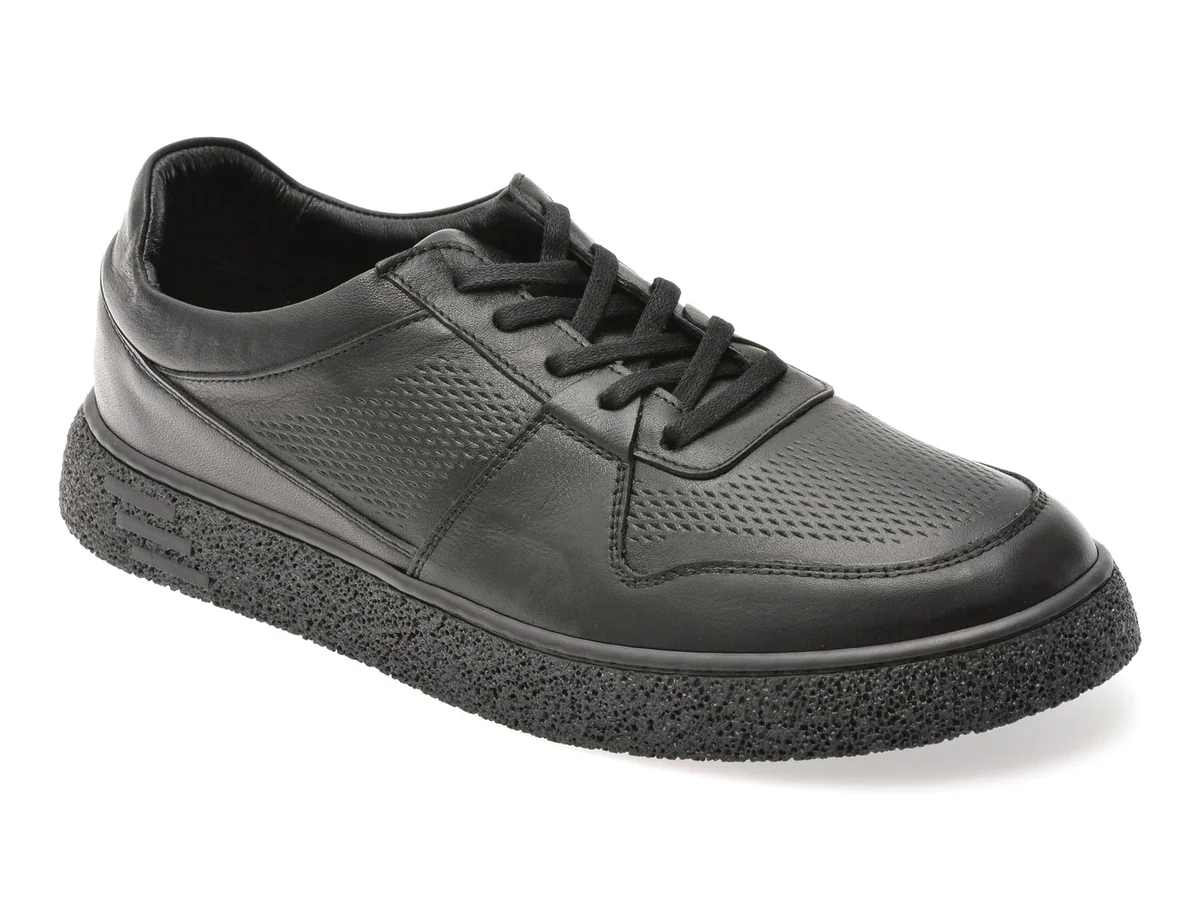 Pantofi Sport Gryxx Negri, BS2212, Din Piele Naturala