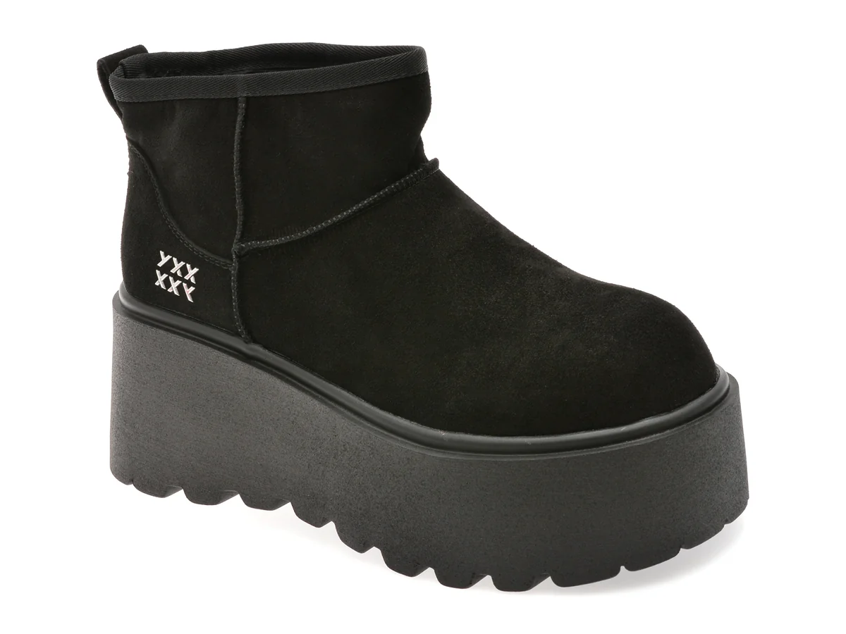 Ghete Gryxx Negre 8083 Din Piele Întoarsă