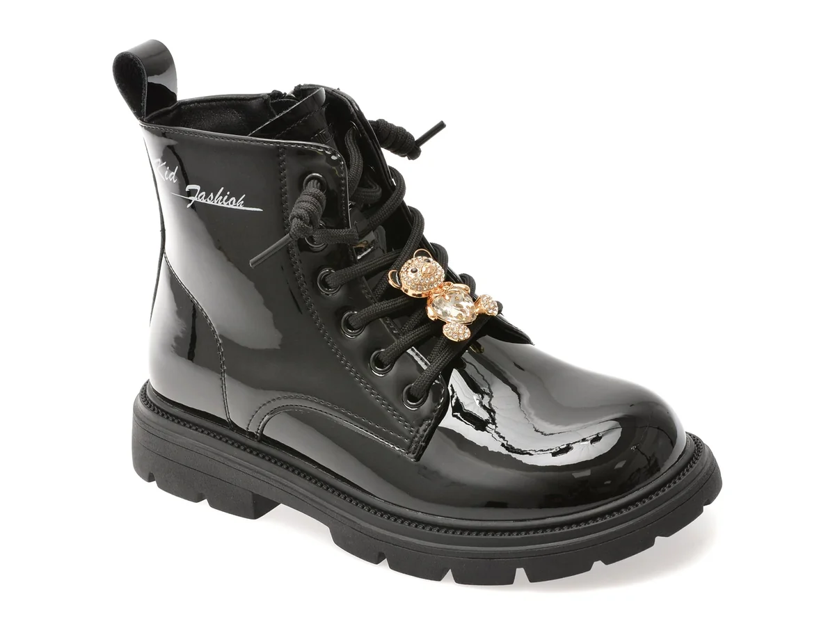 Ghete Selection Kids Negre, 532207, Din Piele Naturala