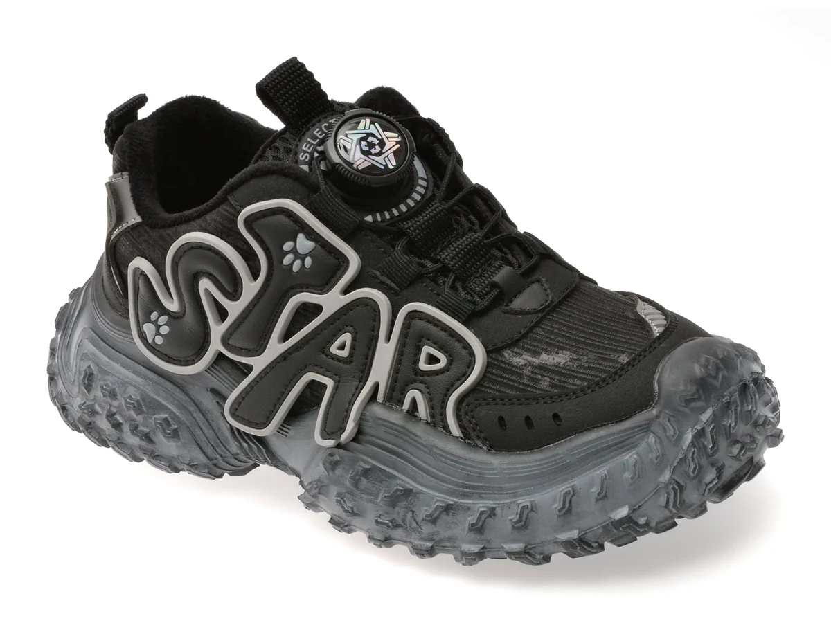 Ghete Selection Kids Negre, 532201, Din Piele Ecologică