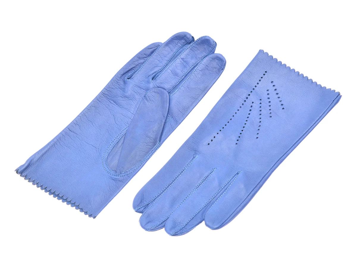 Manusi Epica Albastre, D31, Din Piele Naturala