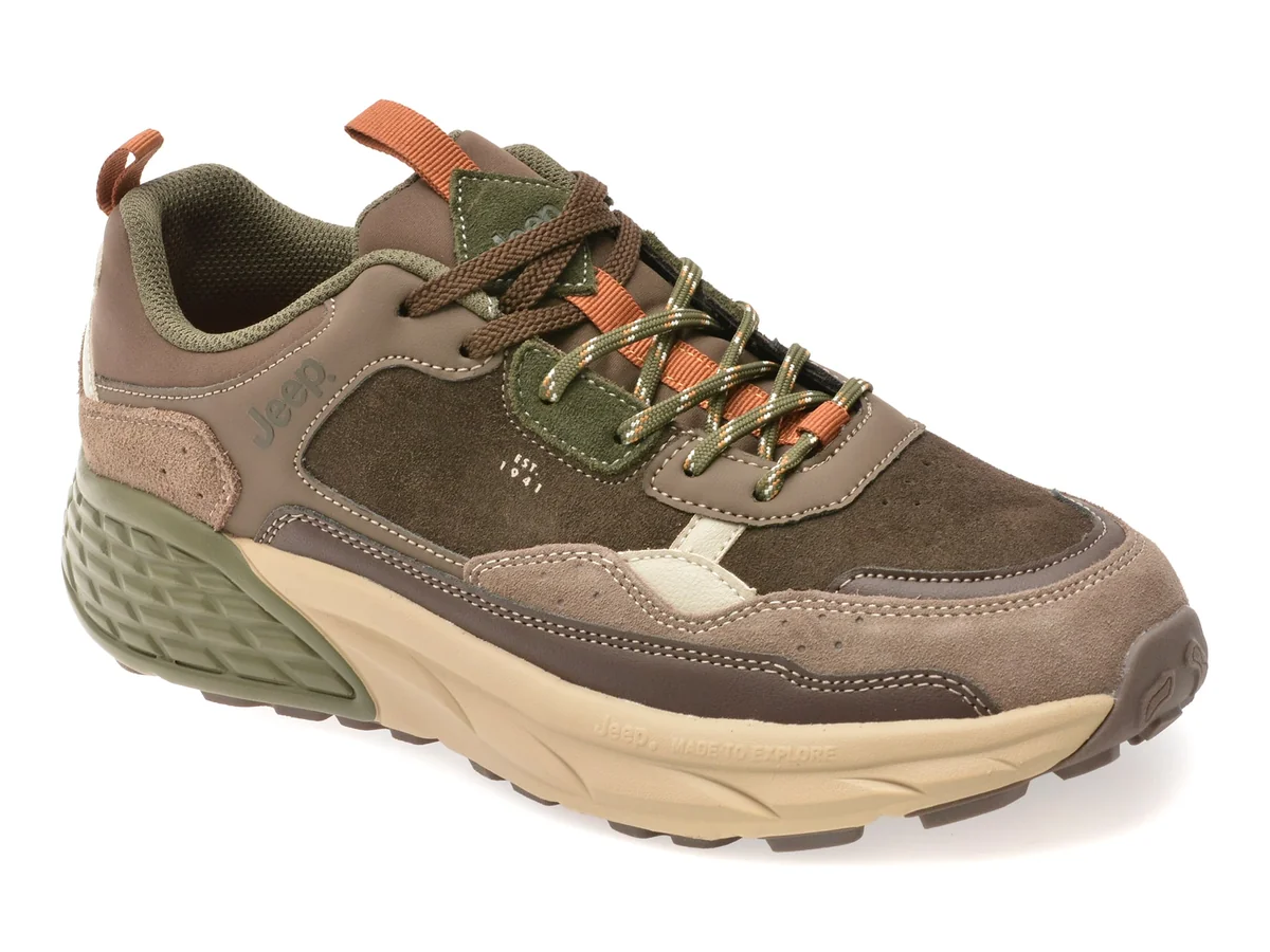 Pantofi Sport JEEP Maro, M52070A, Din Piele Naturala