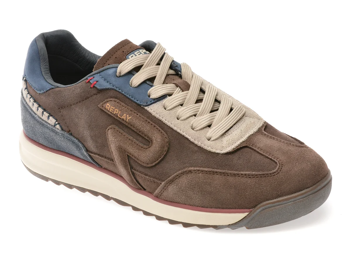 Pantofi Sport Replay Maro, MSIB02L, Din Piele Intoarsa