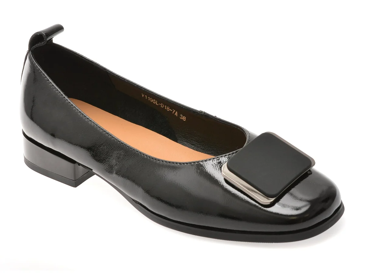 Balerini Epica Negri, D18, Din Piele Naturala Lăcuită