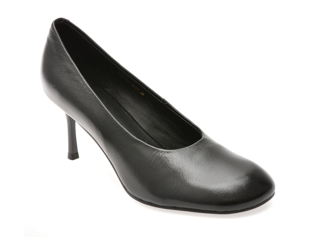 Pantofi Eleganți Epica Negri, 5507, Din Piele Naturală