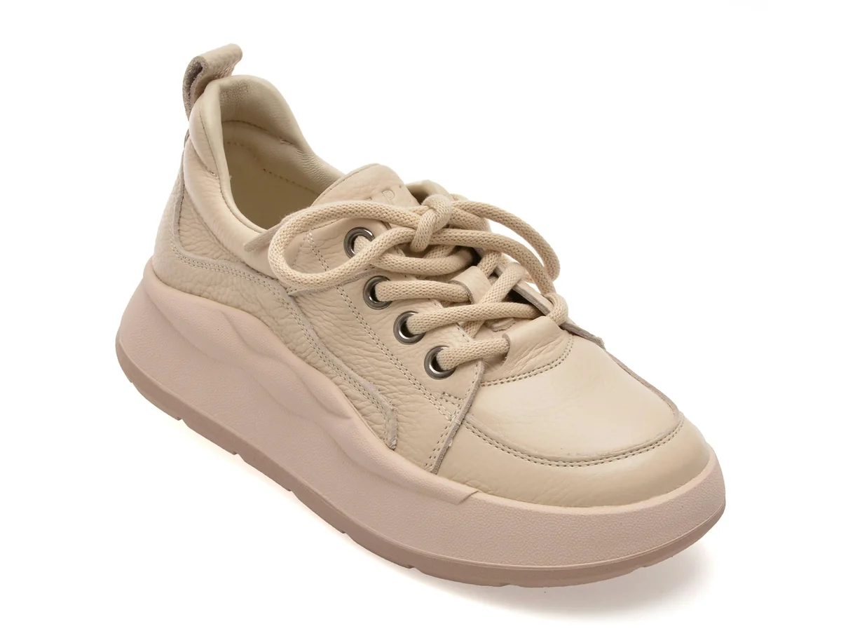 Pantofi Sport Epica Bej, 68628, Din Piele Naturala