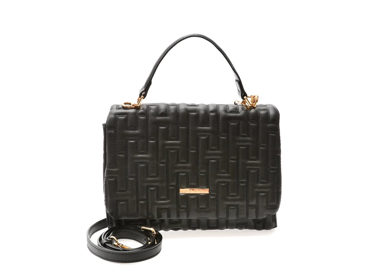 Geanta Epica Neagra, 8768, Din Piele Ecologica