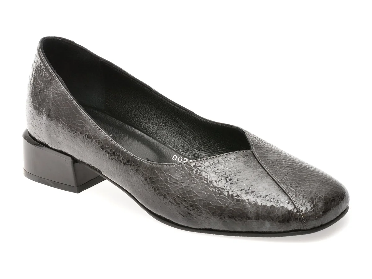 Balerini Epica Gri, 3510021, Din Piele Naturala Lăcuită