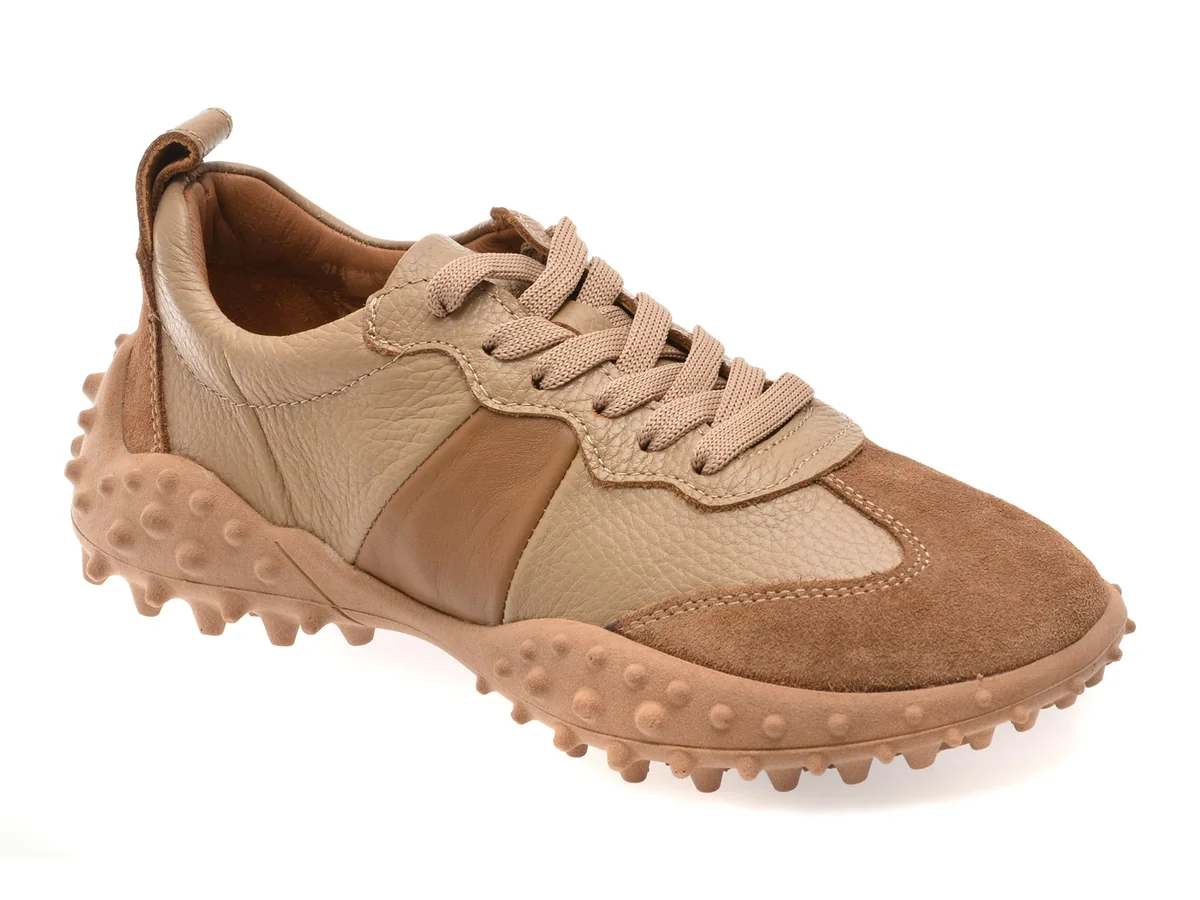 Pantofi Sport Epica Maro, 589A406, Din Piele Naturala