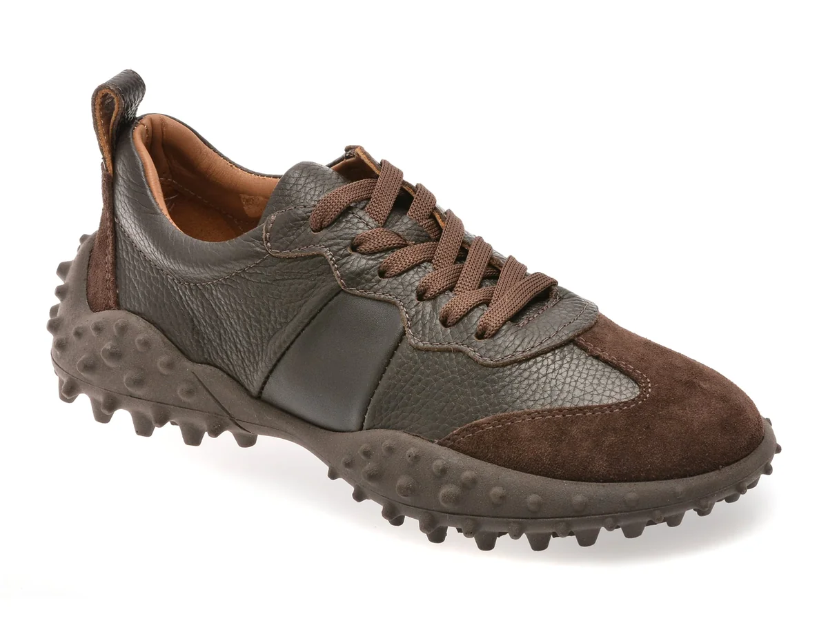 Pantofi Sport Epica Maro, 589A406, Din Piele Naturala