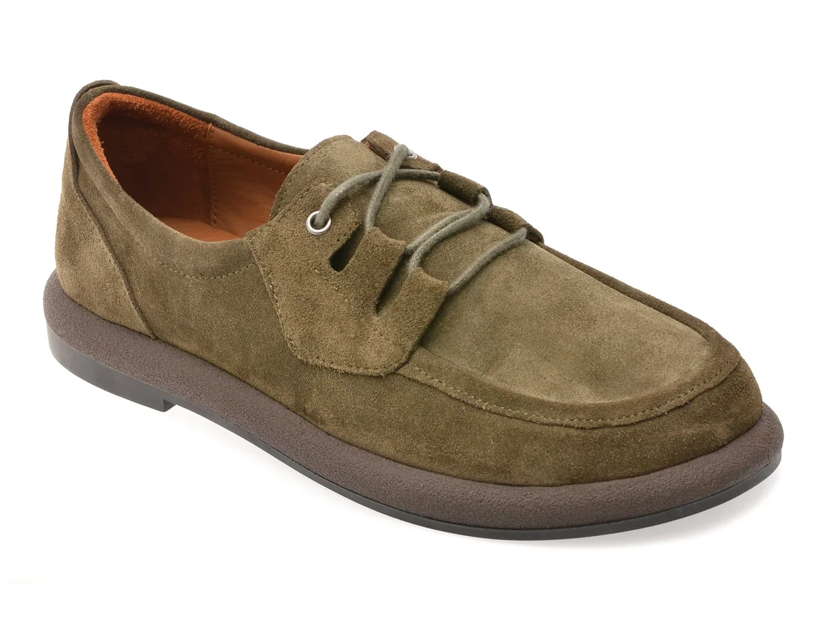 Mocasini Gryxx Kaki, 1612900, Din Piele Întoarsă