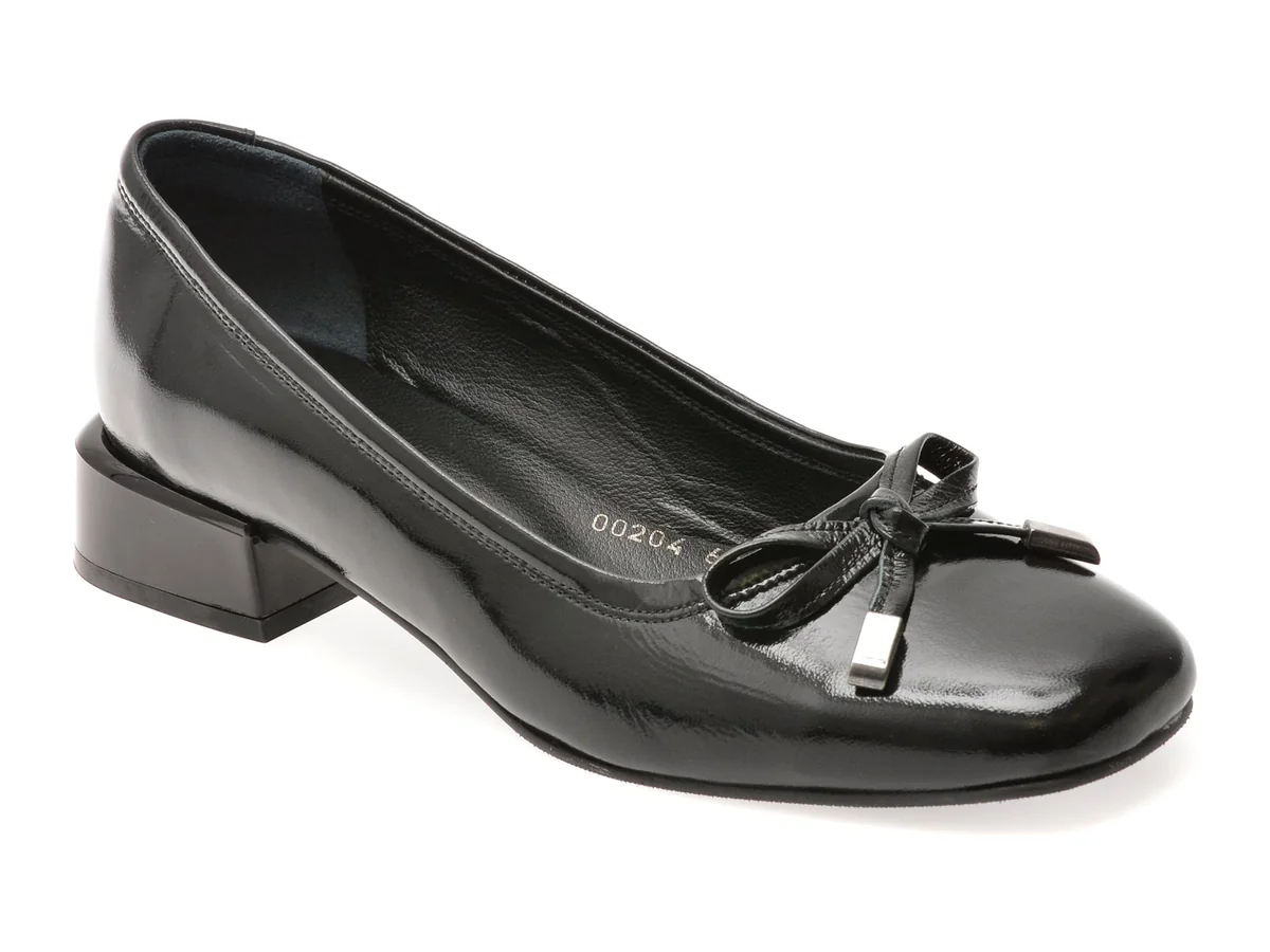 Balerini Epica Negri, 3510024, Din Piele Naturala Lăcuită