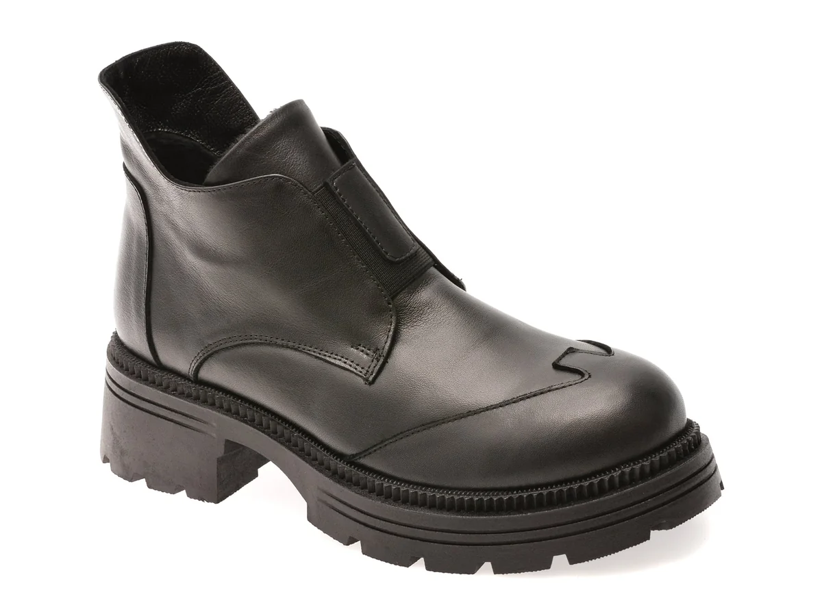 Ghete Image Negre, 146B367, Din Piele Naturala