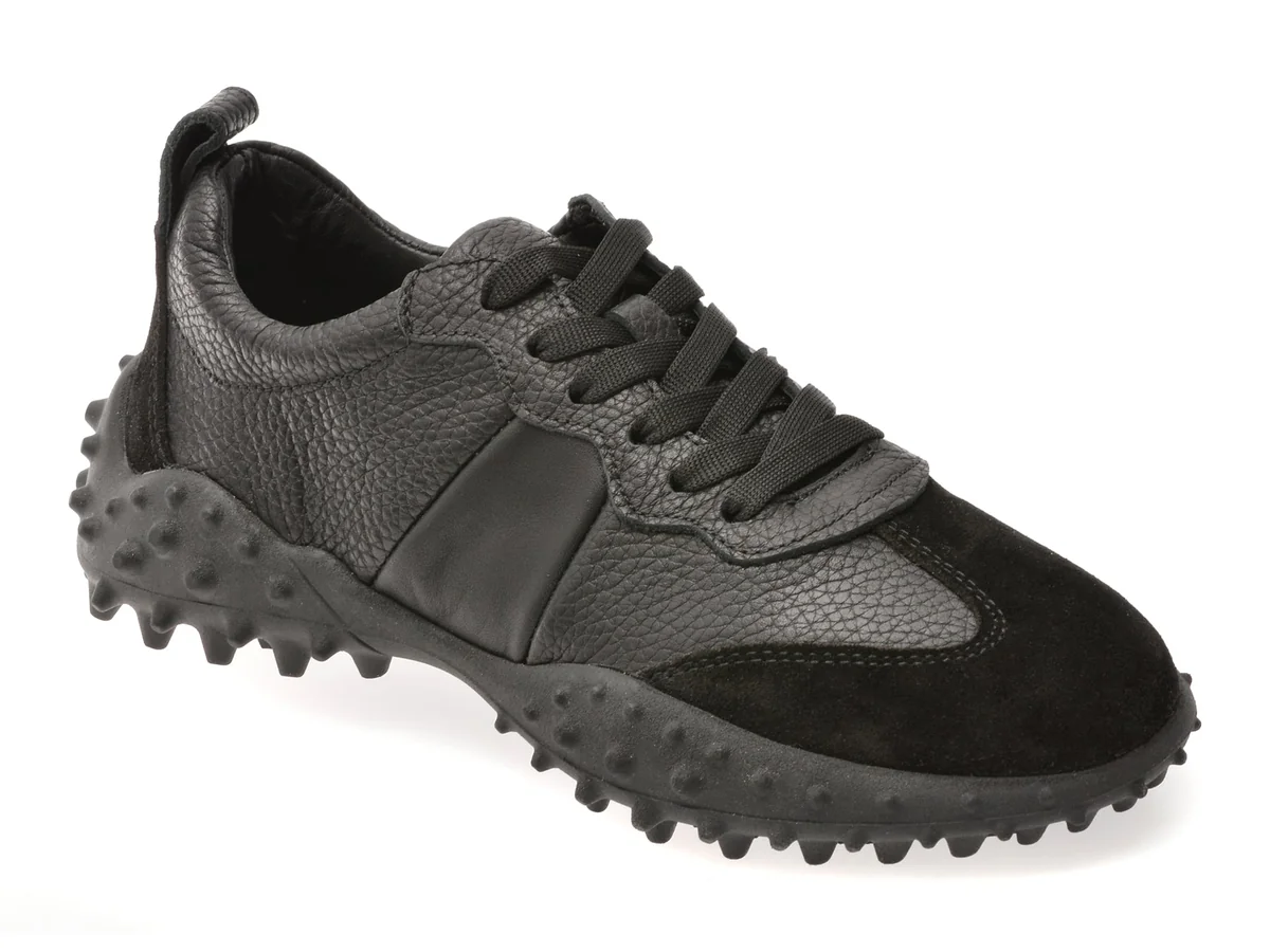 Pantofi Sport Epica Negri, 589A406, Din Piele Naturala