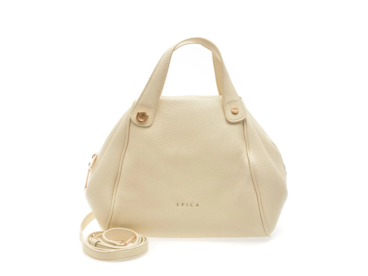 Geanta Epica Albă, 8000, Din Piele Ecologică