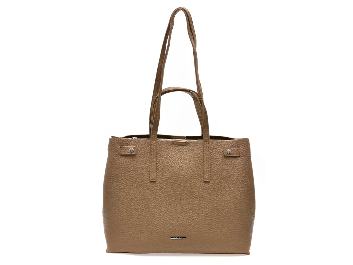 Geanta Epica Gri, 8590, Din Piele Ecologica