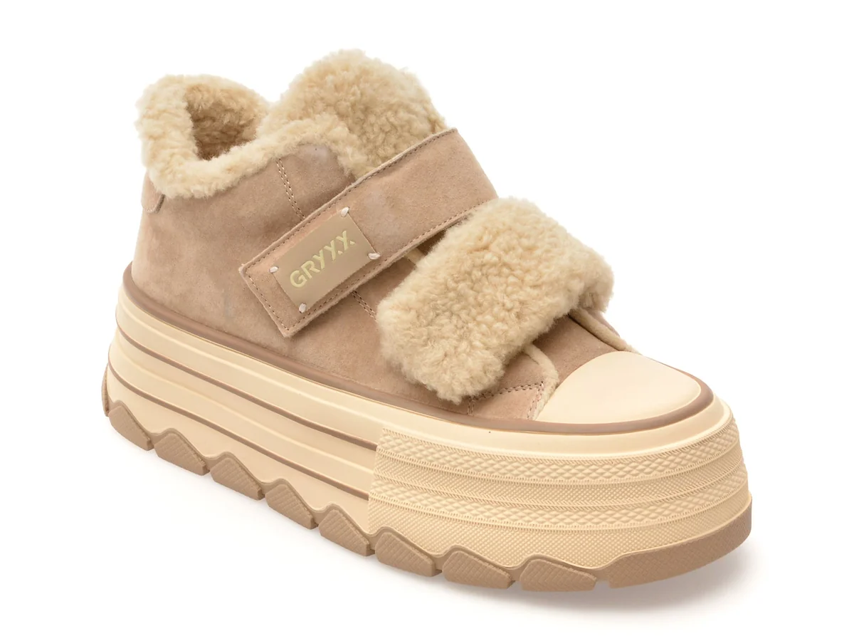 Ghete Gryxx Bej, 624D150, Din Piele Întoarsă