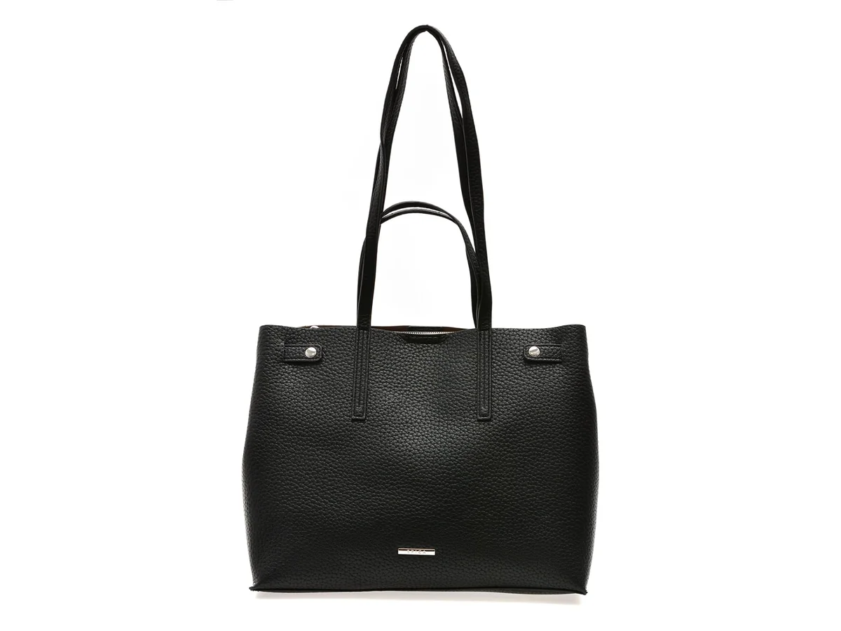 Geanta Epica Neagra, 8590, Din Piele Ecologica